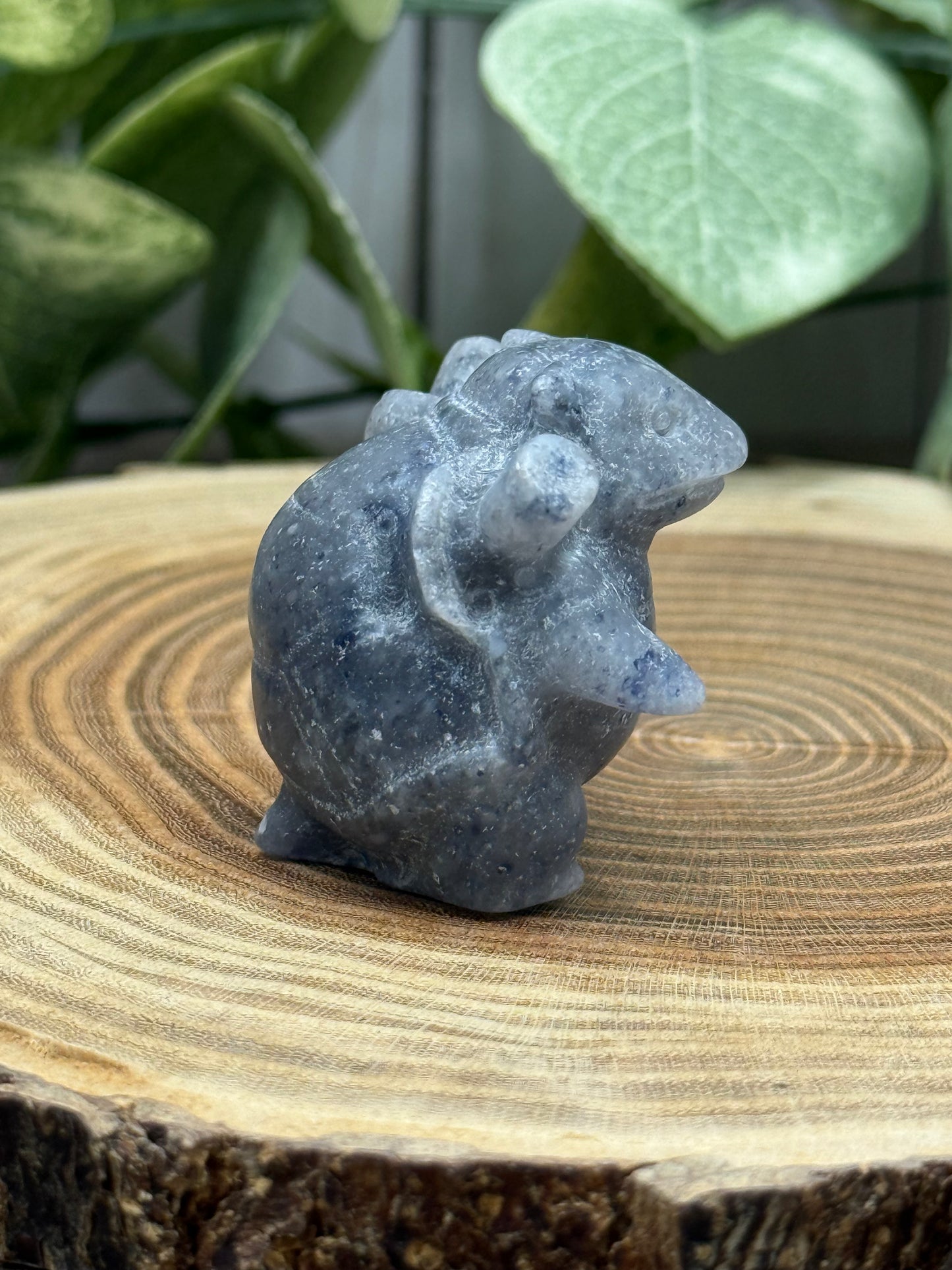 Blastoise Pokemon Carving - Blue Aventurine