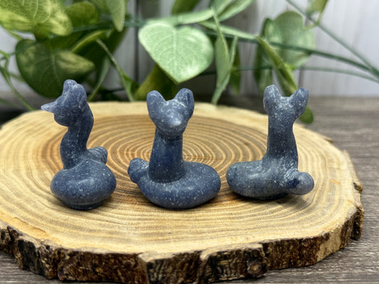 Dratini Pokemon Carving - Blue Aventurine