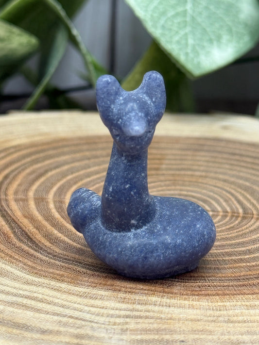 Dratini Pokemon Carving - Blue Aventurine
