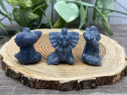 Vaporeon Pokemon Carving - Blue Aventurine