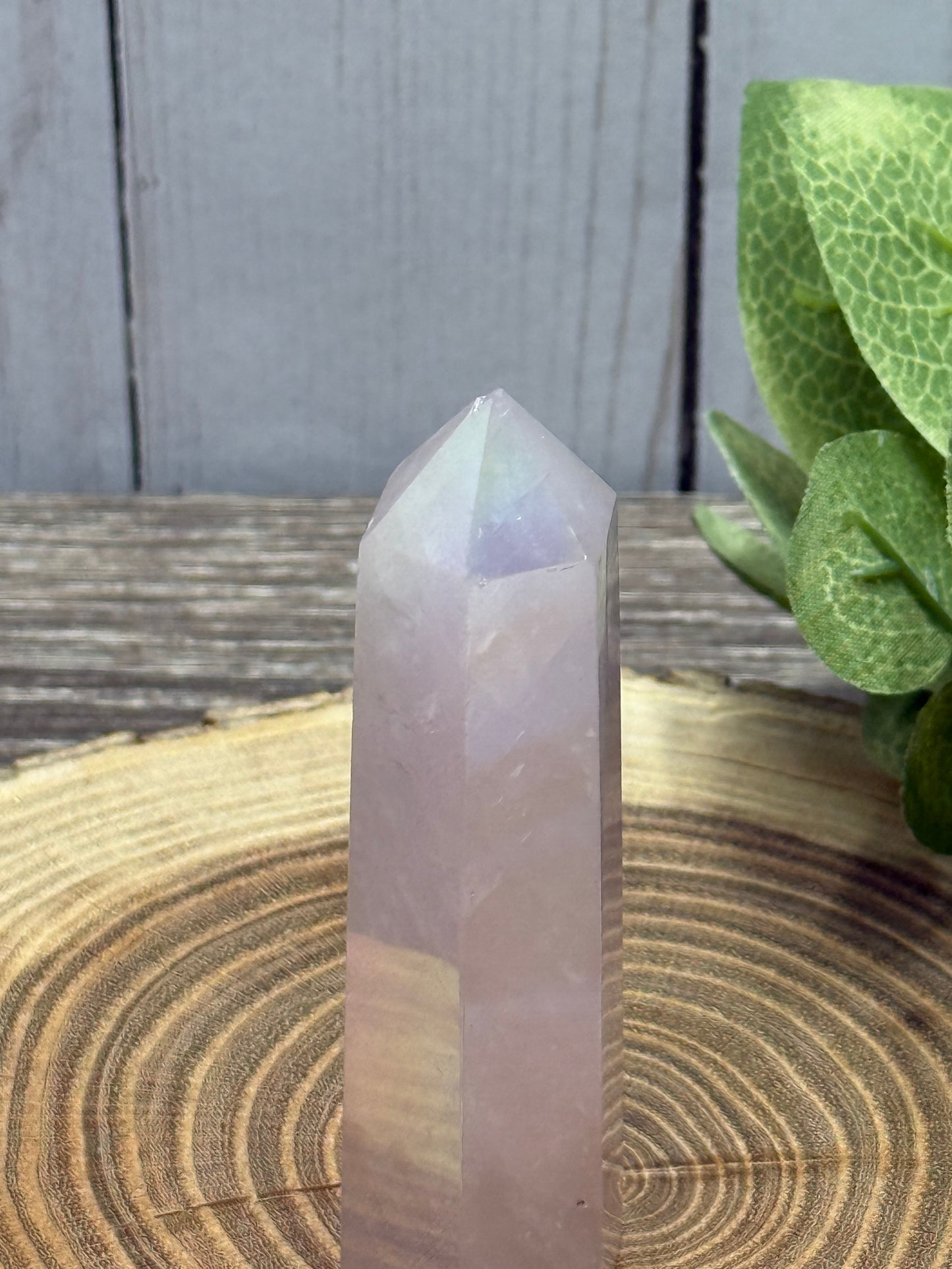 Misfit Aura Rose Quartz Tower - chipped tip 22U