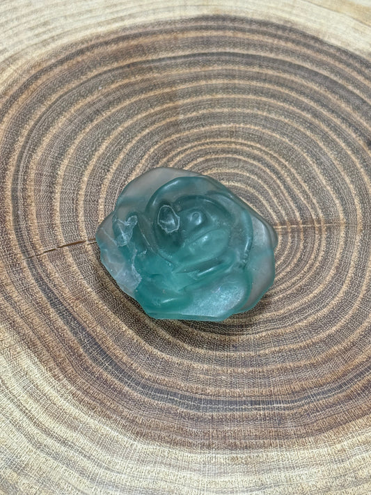 Misfit Fluorite Rose Carvings - chipped