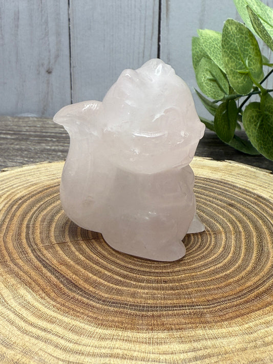 Misfit Chipmunk Rose Quartz - chipped foot