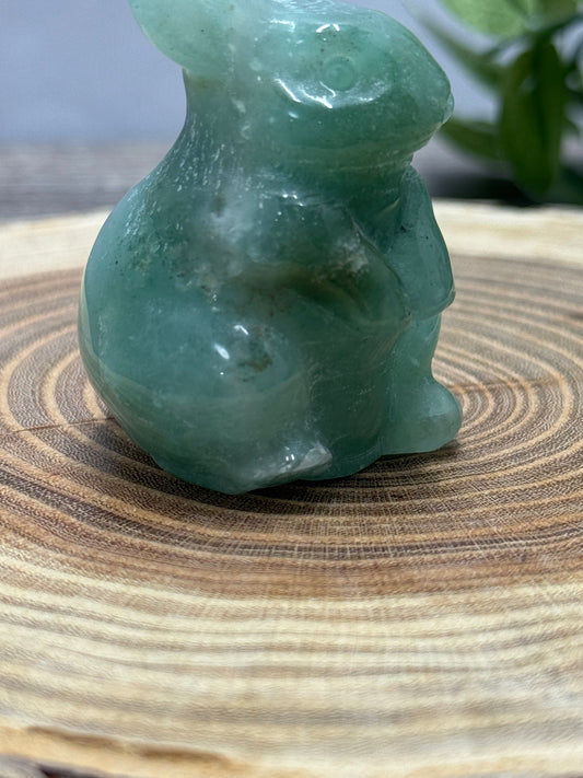 Misfit Bunny - Green Aventurine - chipped foot