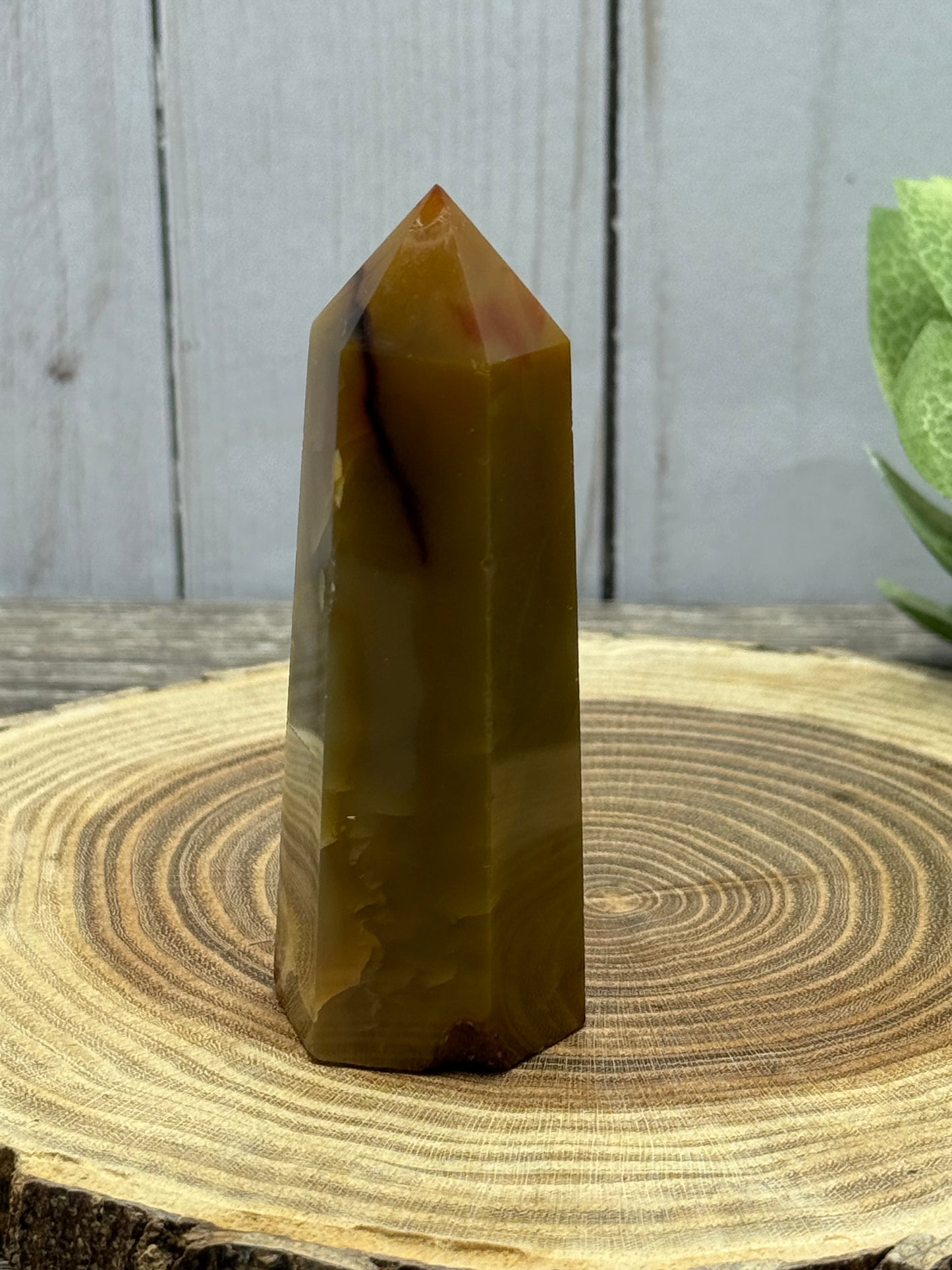 Misfit Carnelian & Agate Tower - chipped side