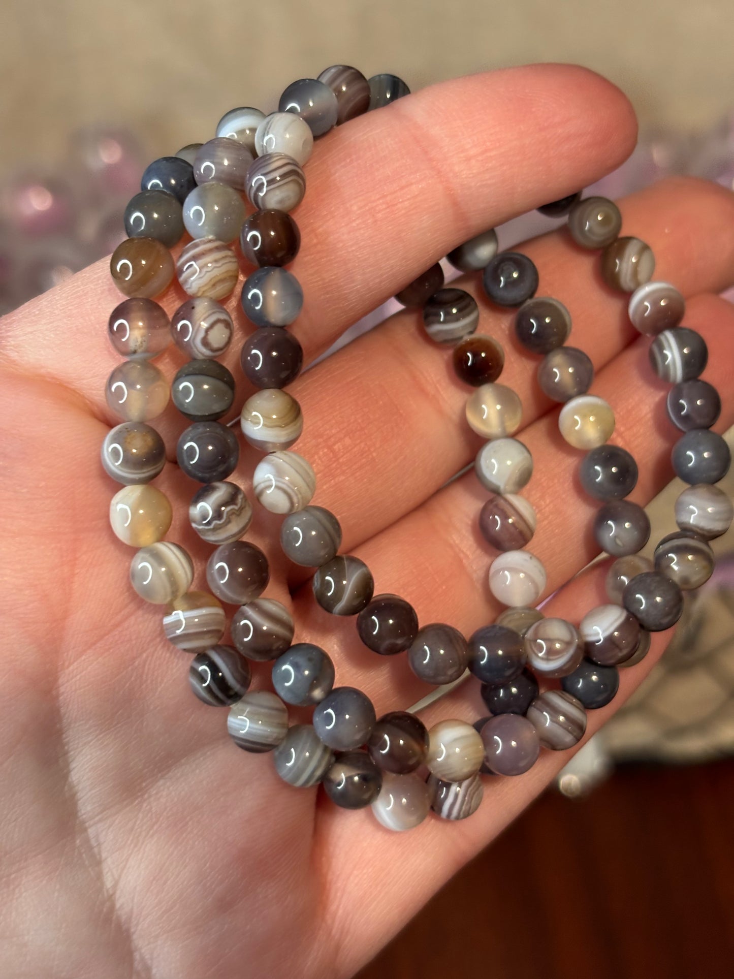 Botswana Agate - Bracelet 6 mm