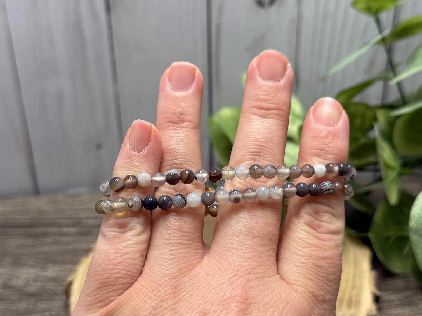 Botswana Agate - Bracelet 4 mm