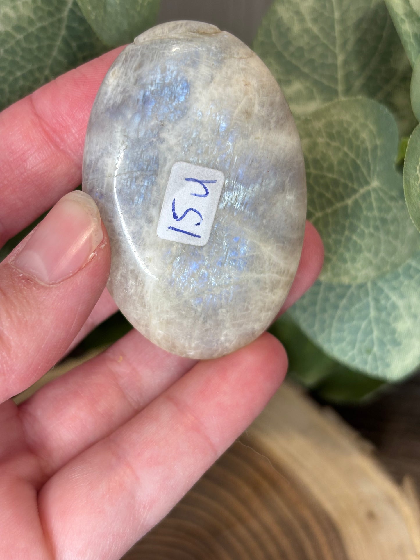 Grey Moonstone Palm Stone