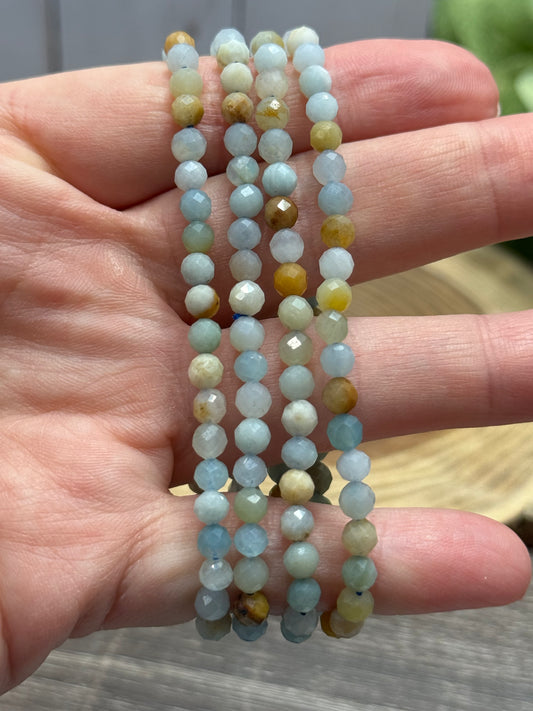 Caribbean Calcite - Faceted Bracelet 4 mm
