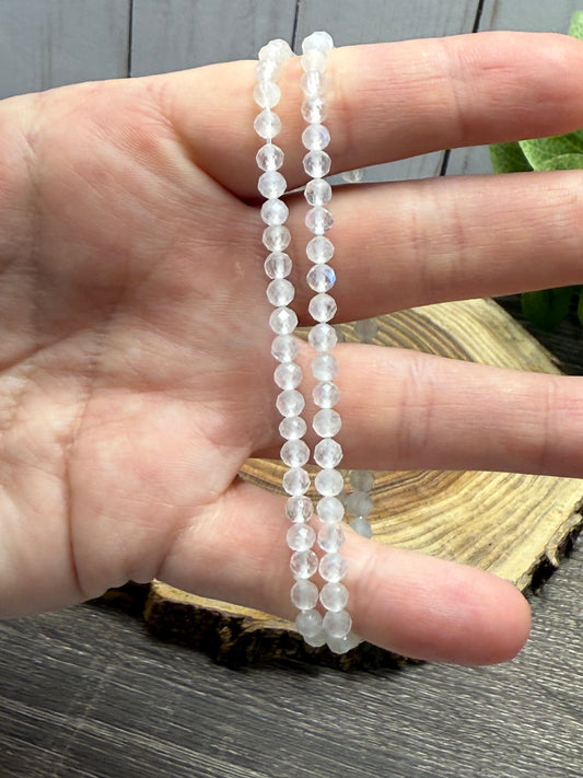Moonstone - Faceted Bracelet 4 mm