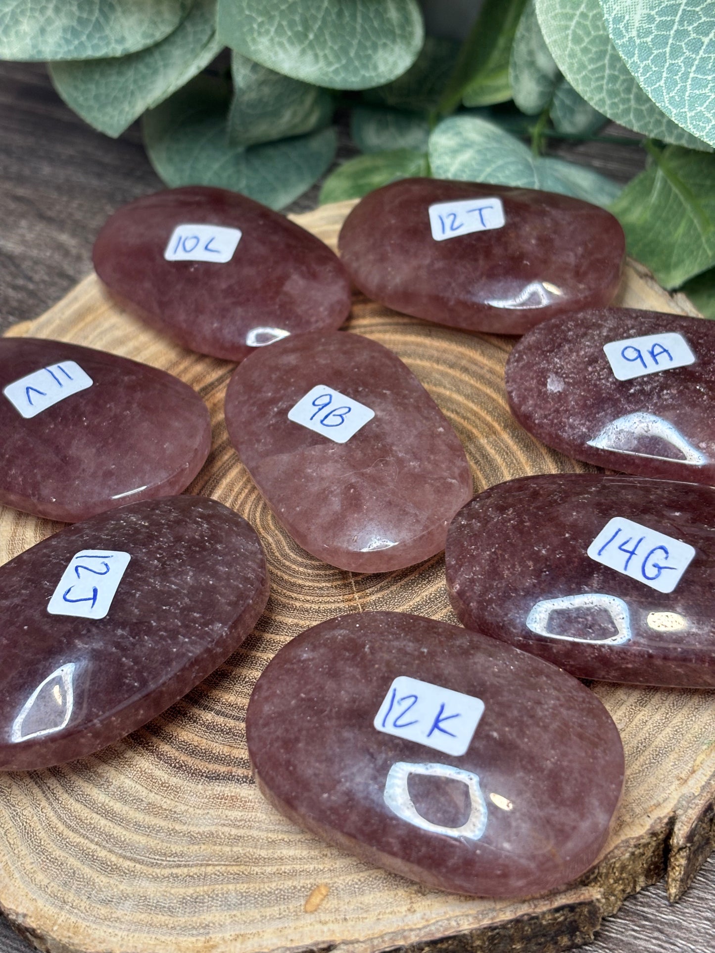 Strawberry Quartz Palm Stone