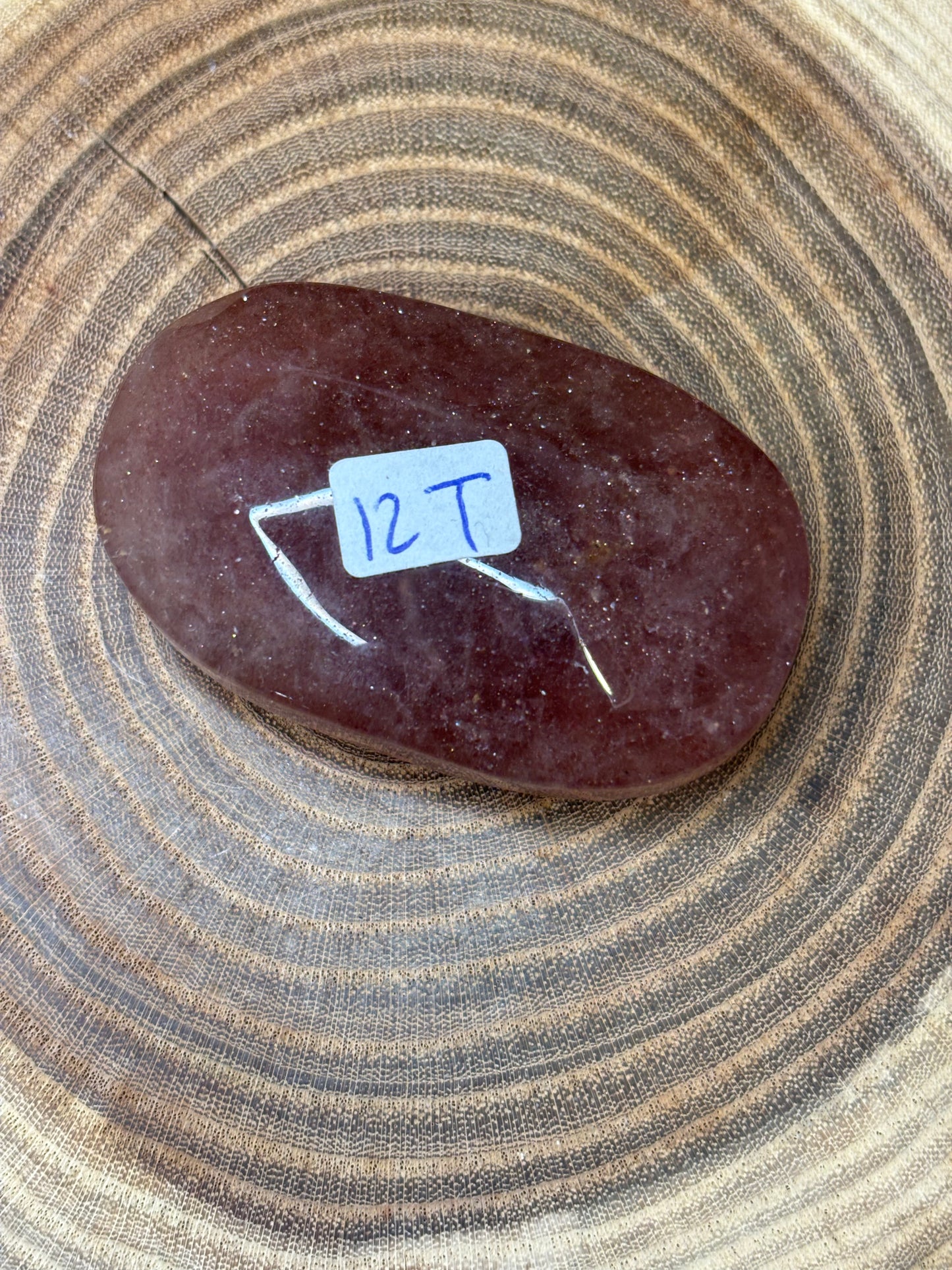 Strawberry Quartz Palm Stone