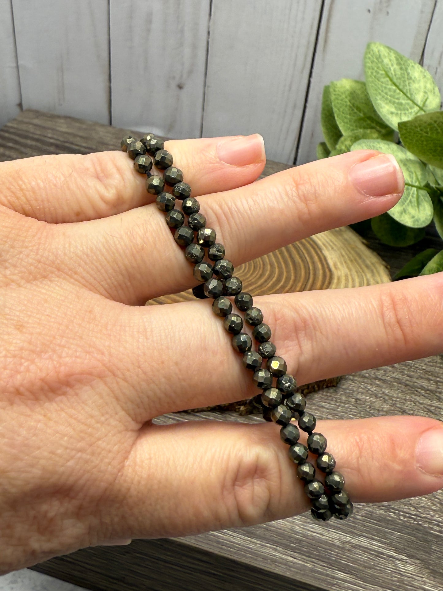 Pyrite - Faceted Bracelet 4 mm