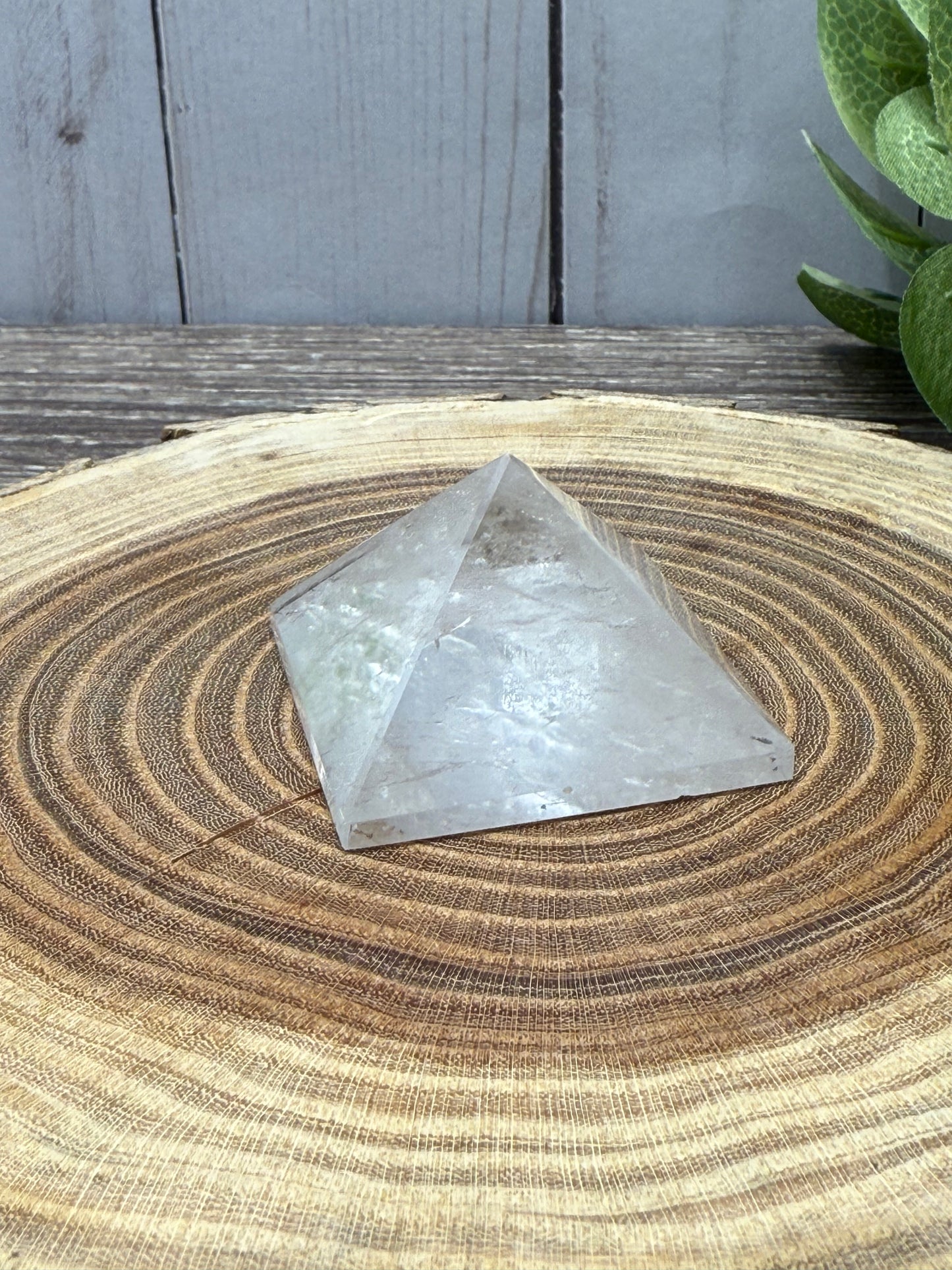 Clear Quartz Pyramid Carving