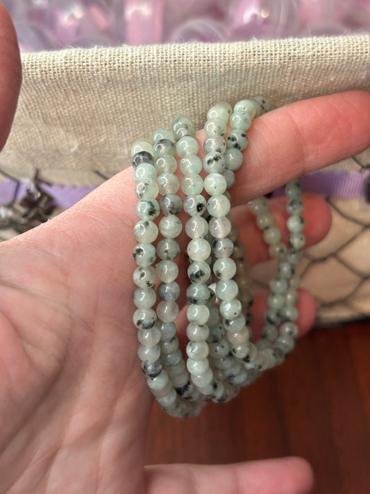 Kiwi Jasper - Bracelet 4 mm
