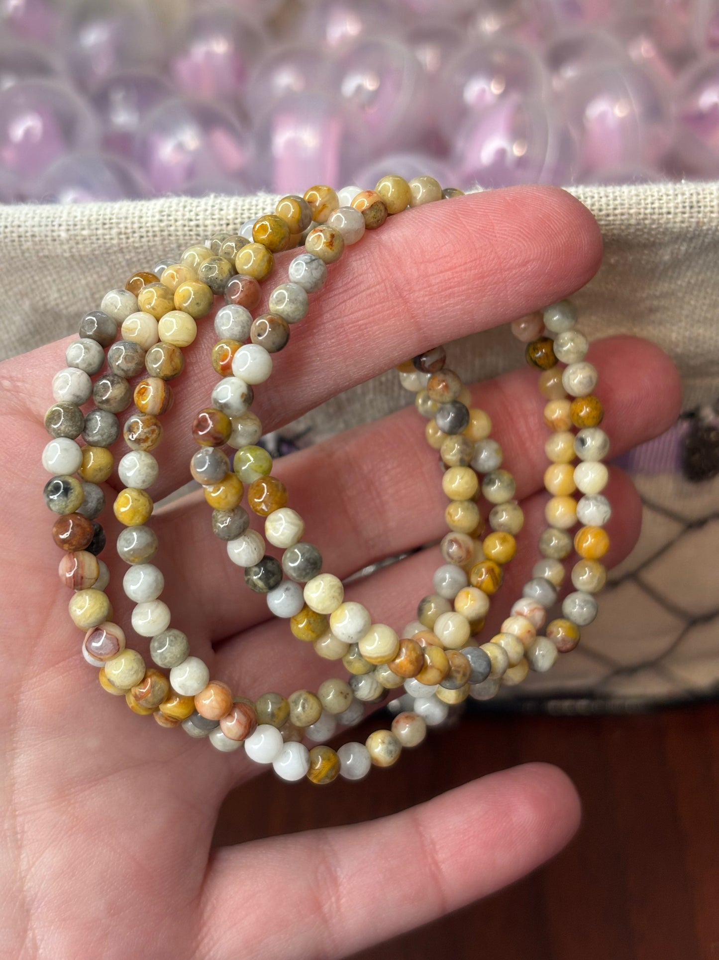 Crazy Lace Agate - Bracelet 4 mm
