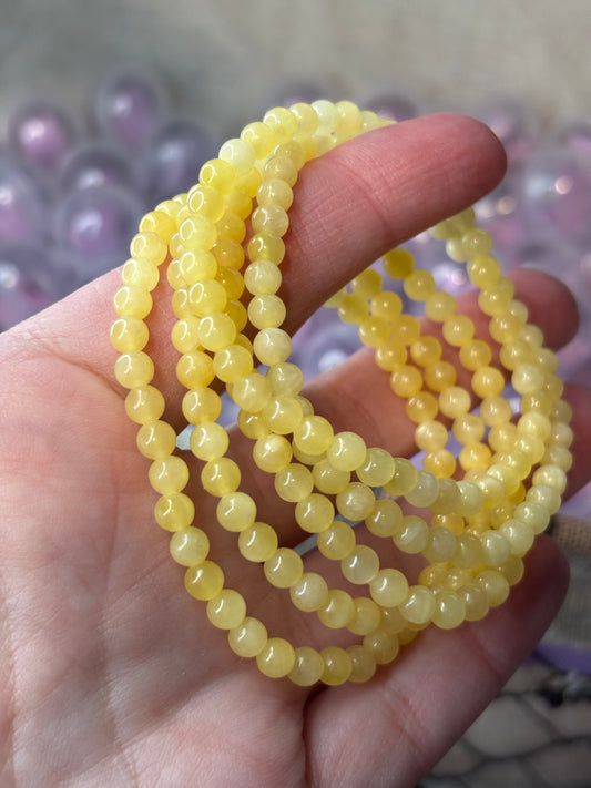 Orange Calcite - Bracelet 4 mm