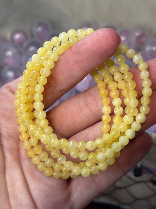 Orange Calcite - Bracelet 4 mm