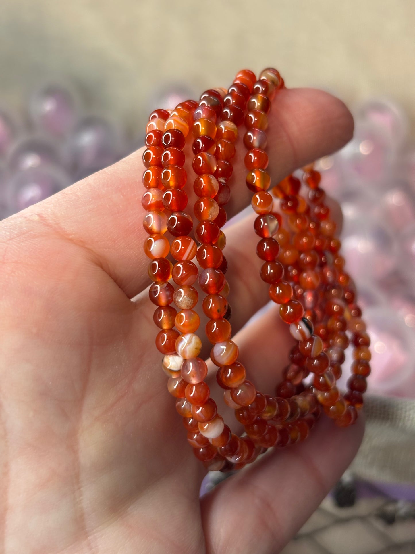 Carnelian - Bracelet 4 mm