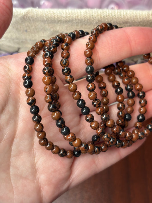 Mahogony Obsidian - Bracelet 4 mm