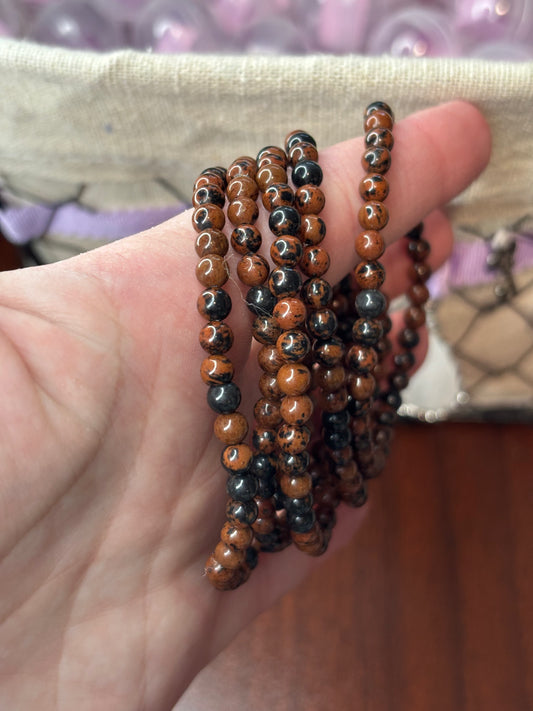 Mahogony Obsidian - Bracelet 4 mm