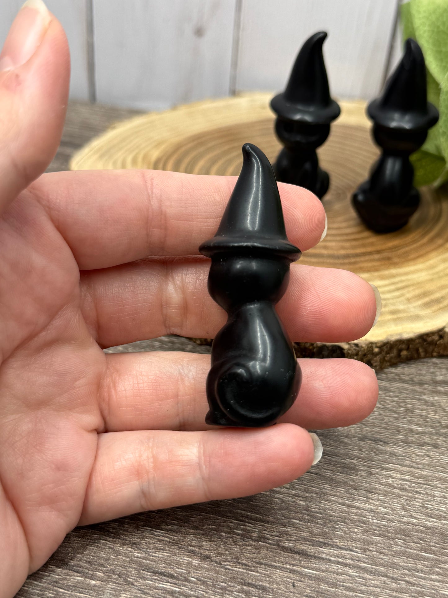 Crystal Cats with Hats - Obsidian