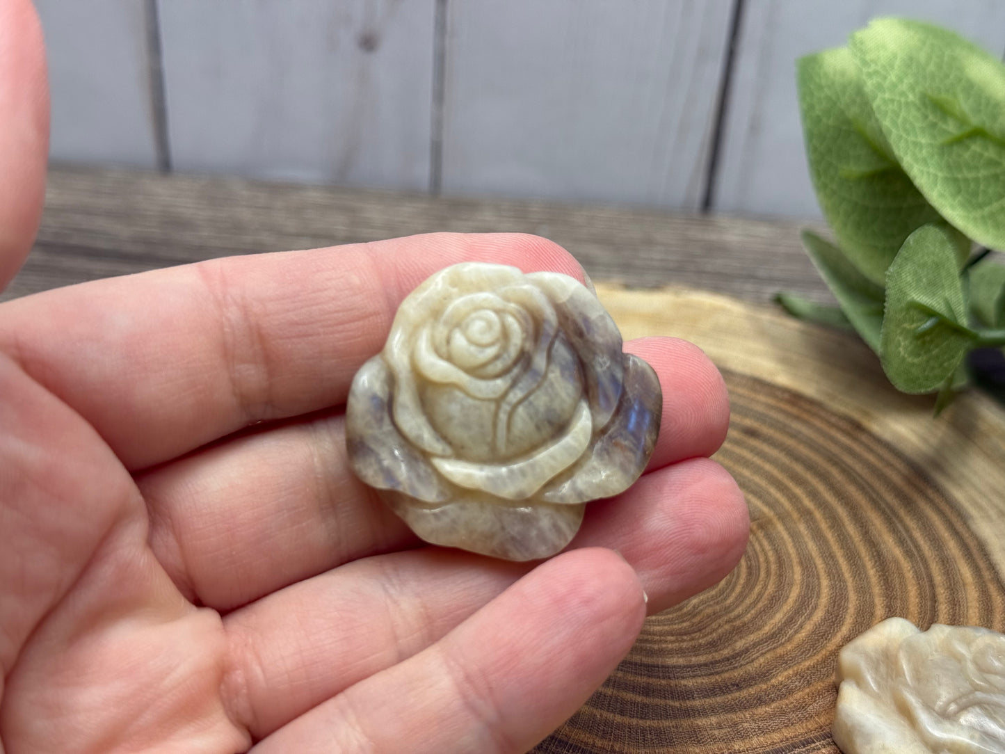 Moonstone Flower Carving