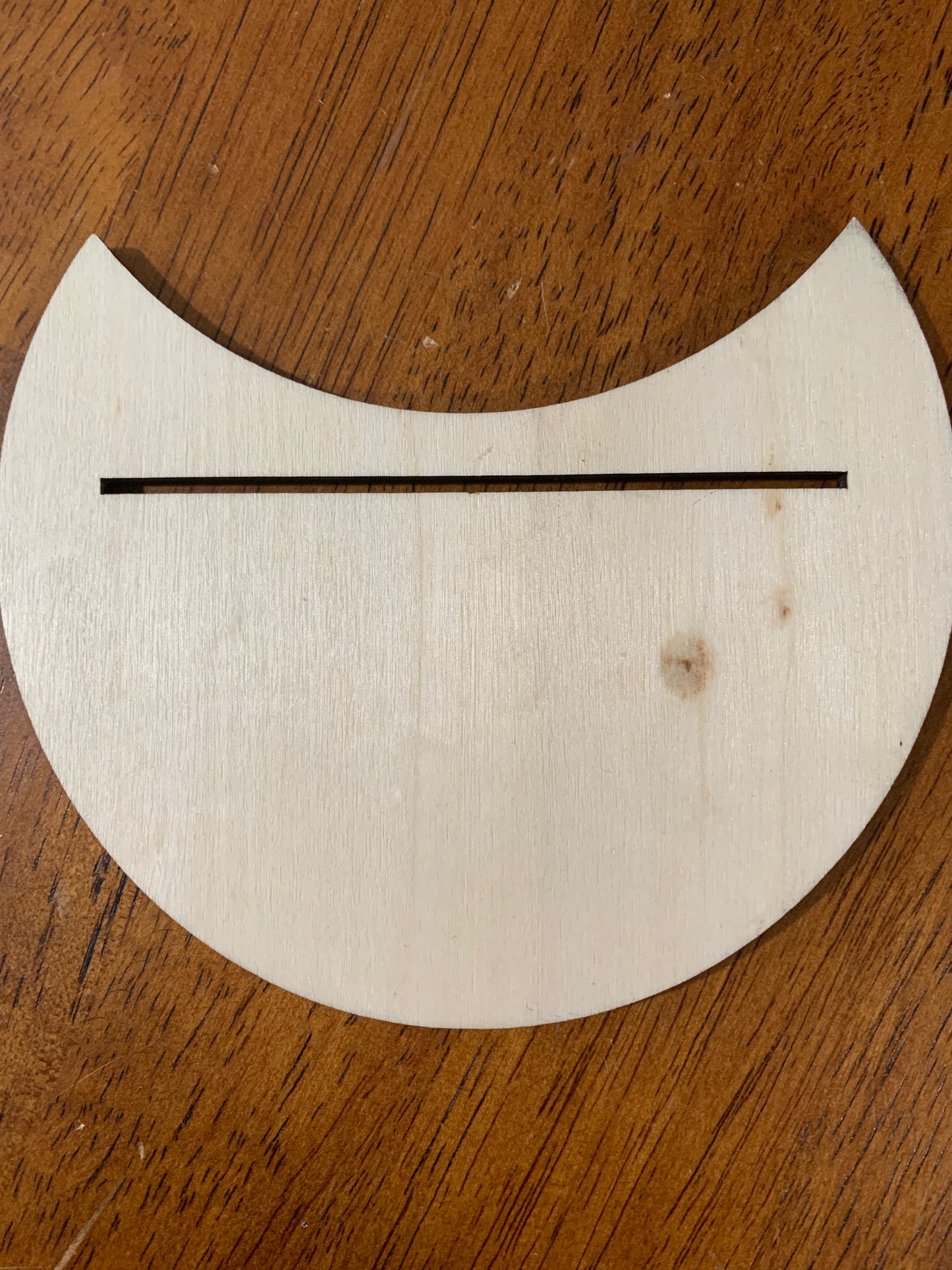 Card Stand, Card Holder, Card Board - Wooden Half Moon, Moon Phases (white)