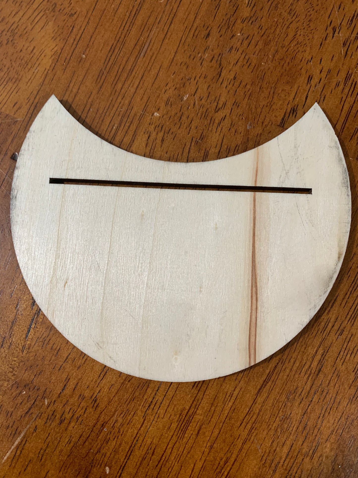 Card Stand, Card Holder, Card Board - Wooden Half Moon, Moon Phases (black)