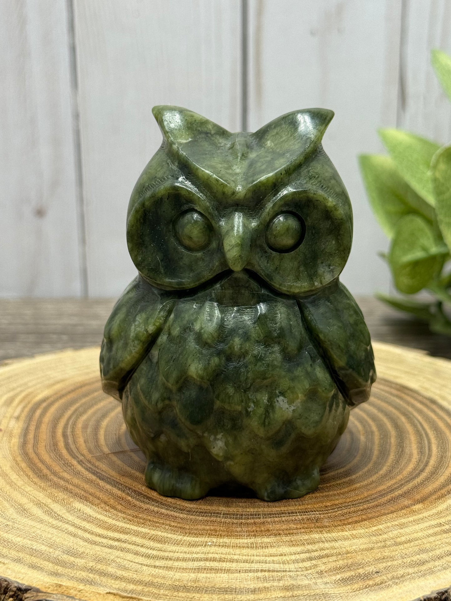 Owl - Green Jade larger