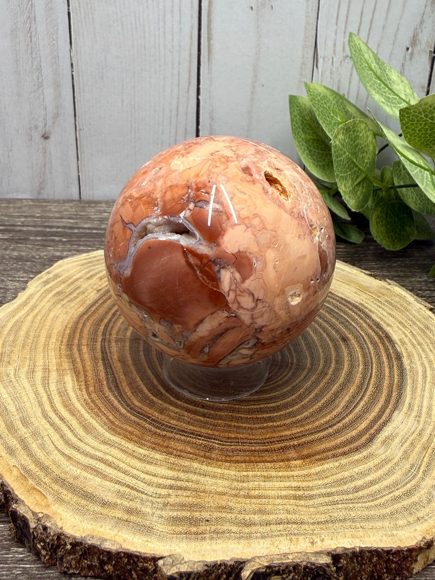 Pink Agate Spheres - large