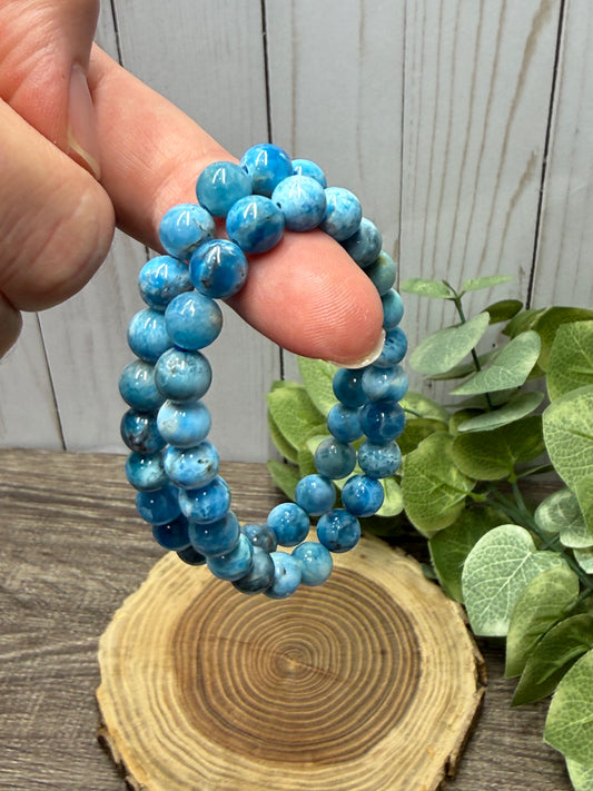 Blue Apatite - Bracelet 8 mm