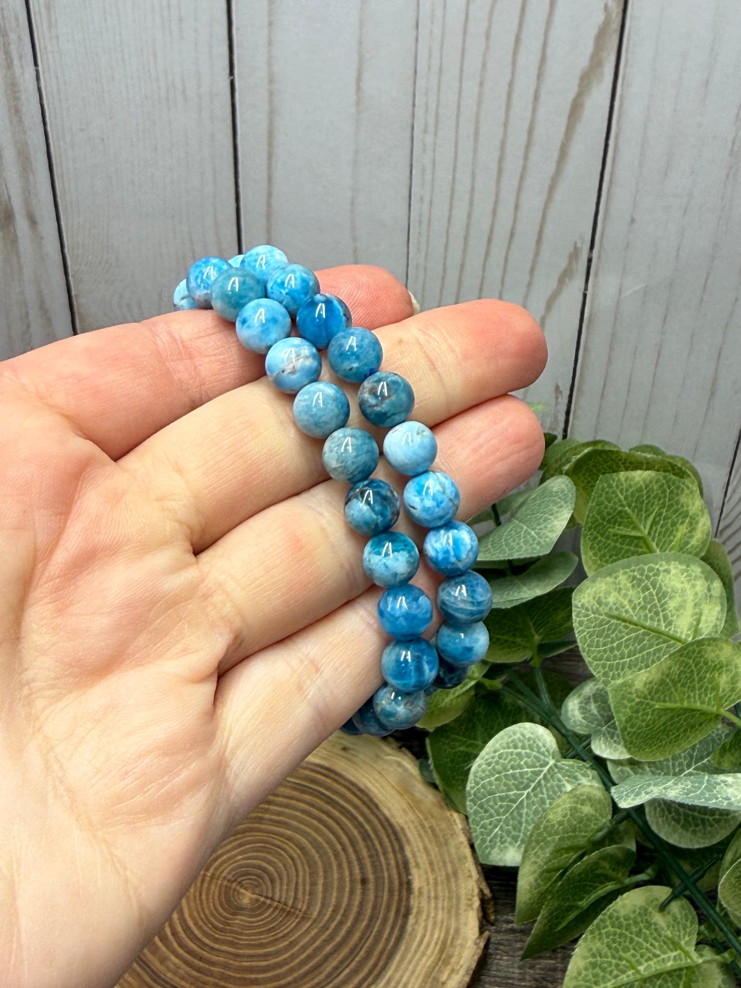 Blue Apatite - Bracelet 8 mm