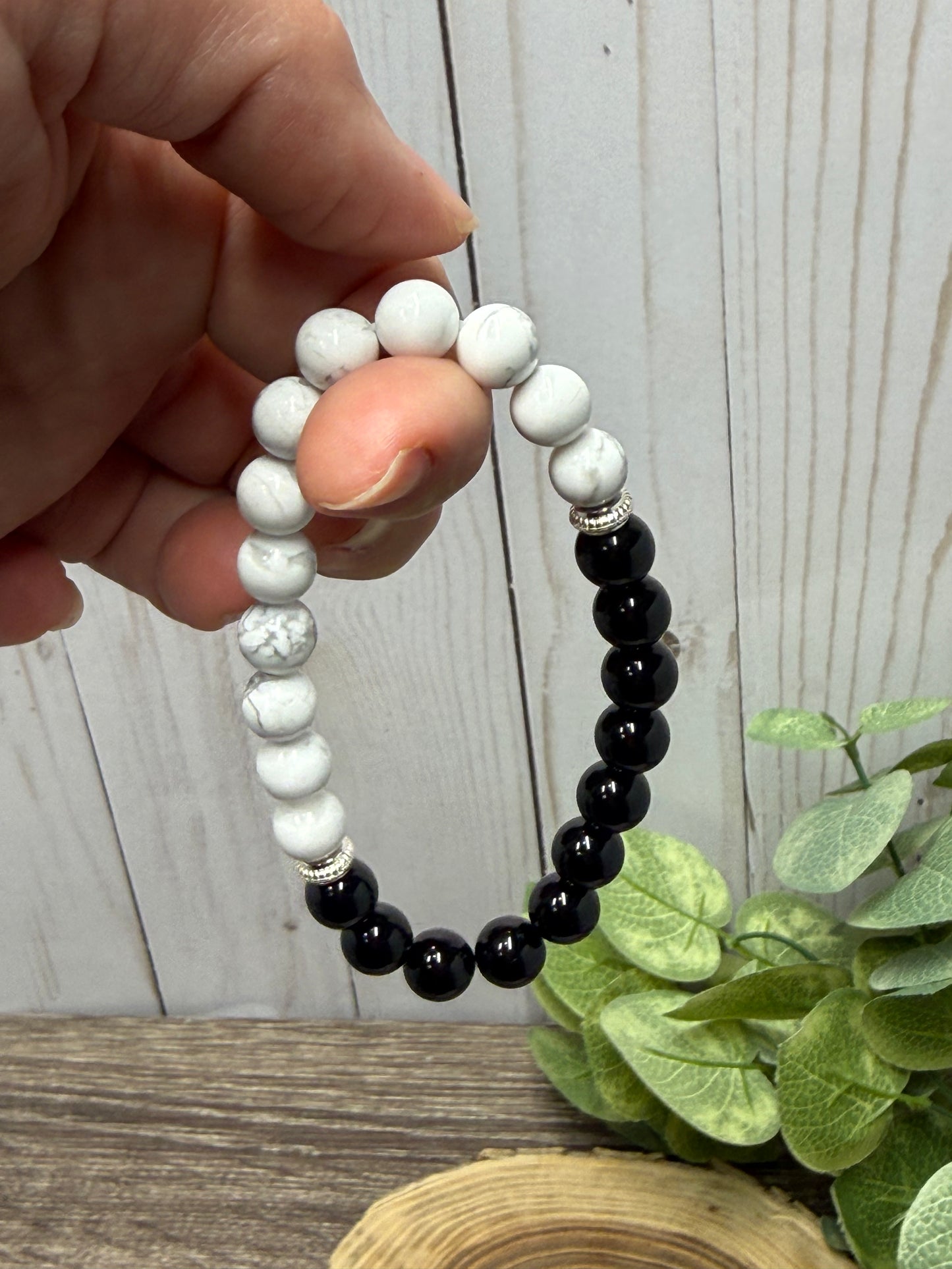 Hematite, Obsidian - Bracelet 8 mm