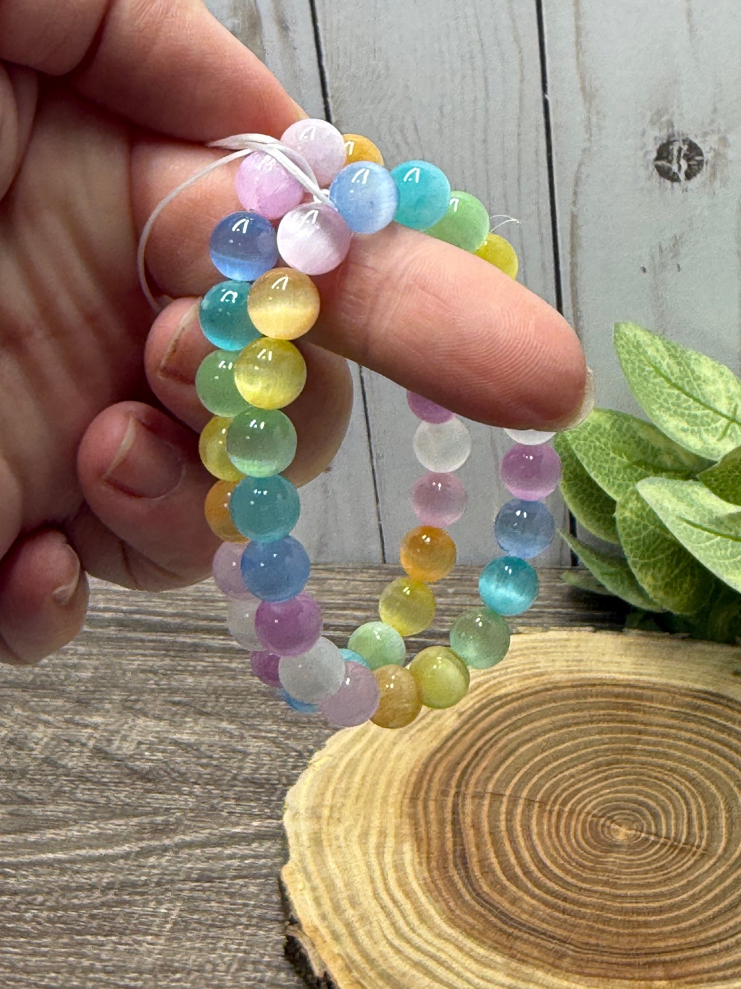 Dyed Selenite - Bracelet 8 mm