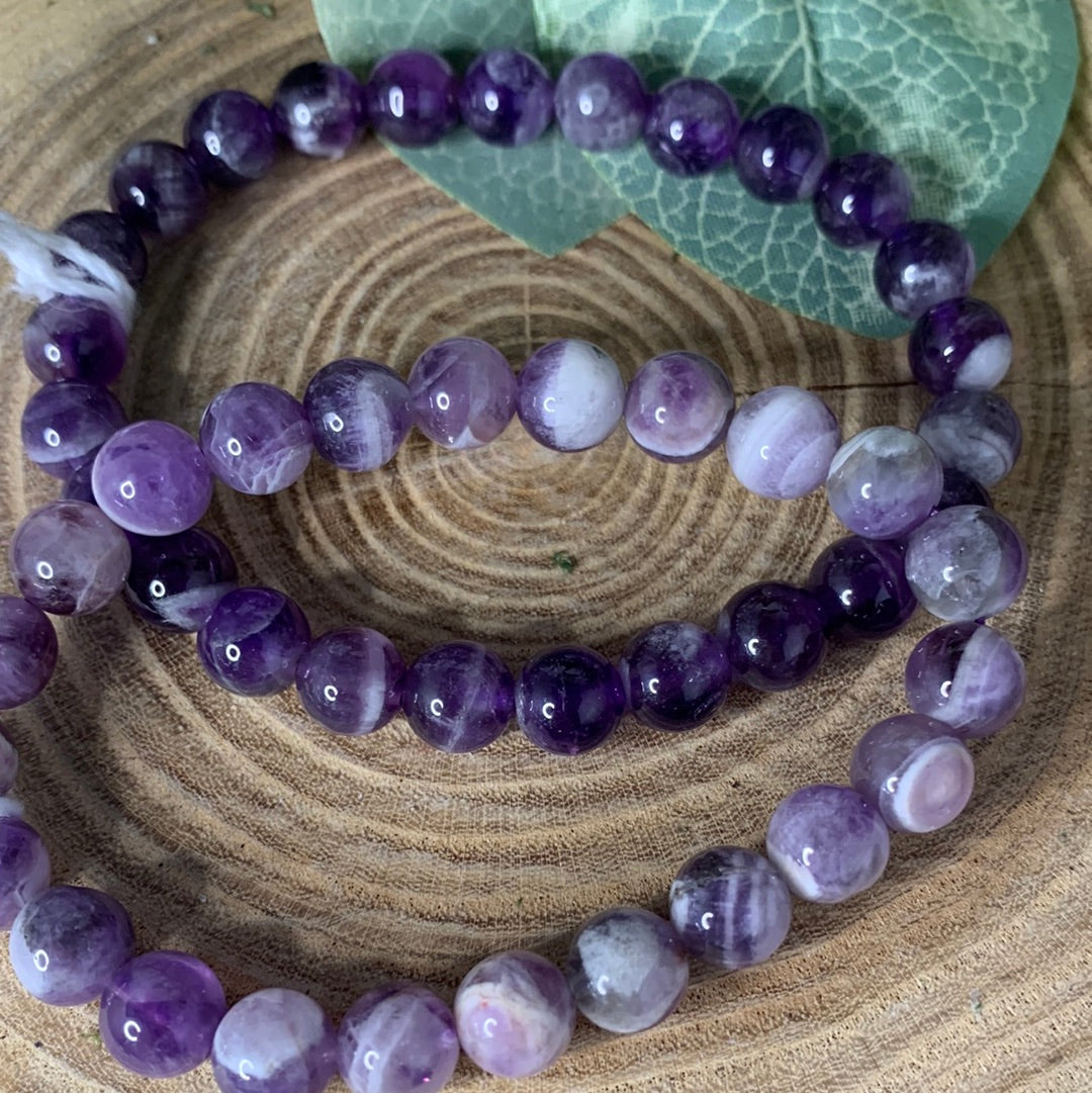Chevron Amethyst - Bracelet 8 mm