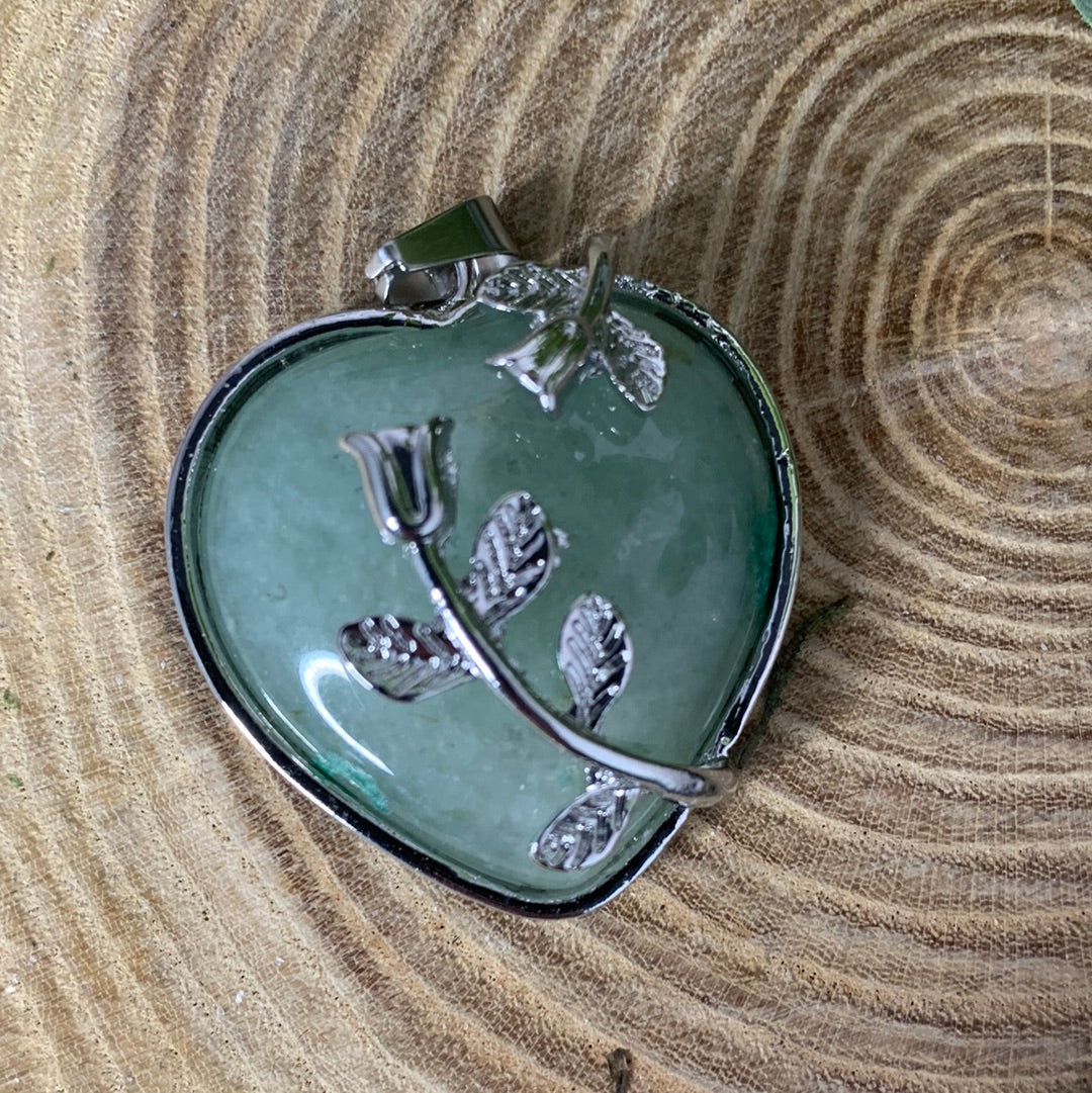 Heart with Flowers Pendant