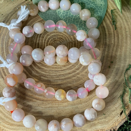 Flower Agate - Bracelet 8 mm
