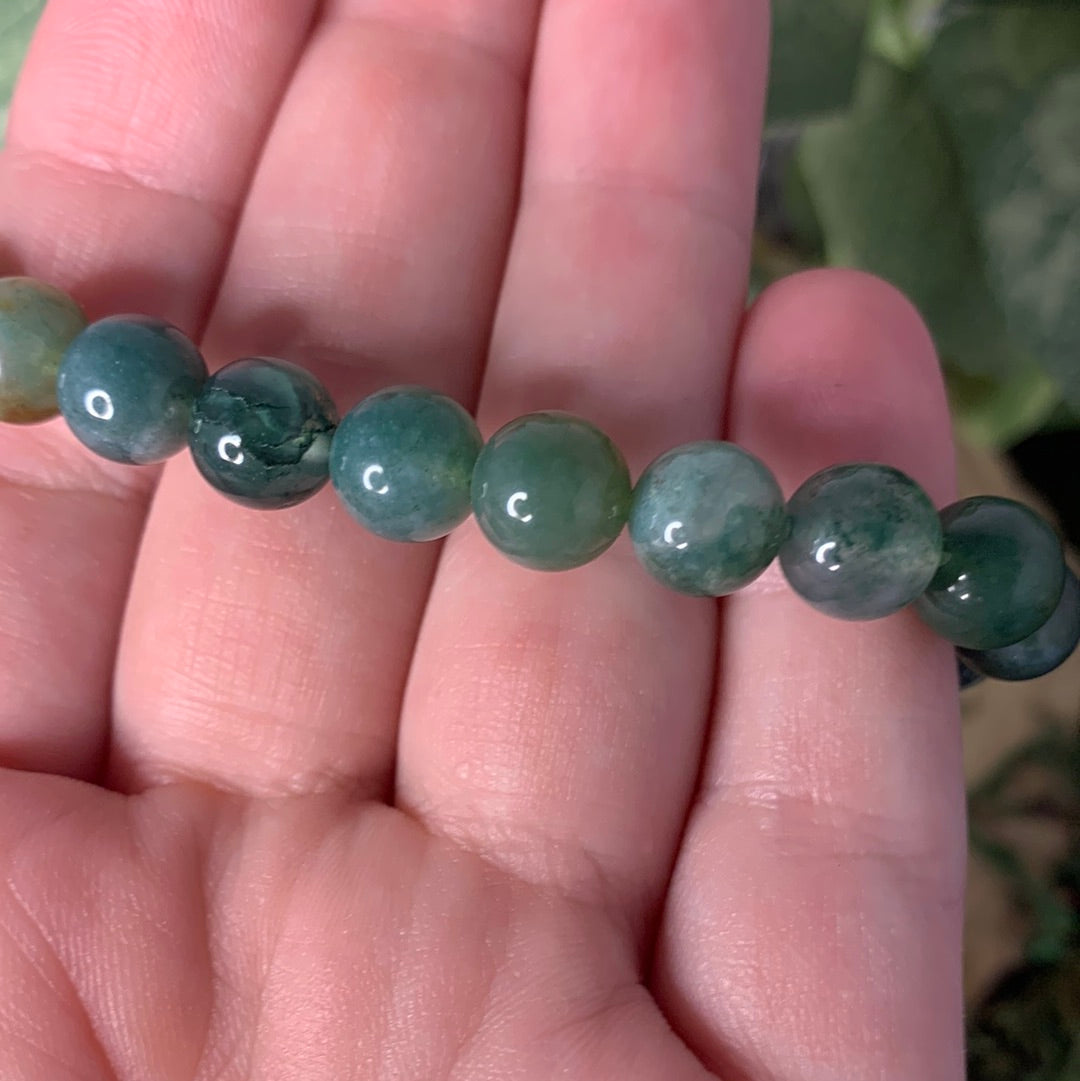 Moss Agate - Bracelet 8 mm