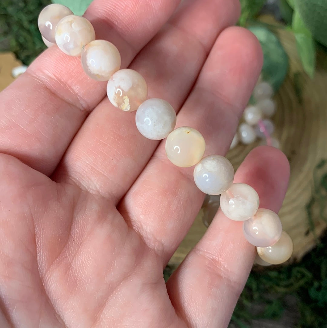Flower Agate - Bracelet 8 mm