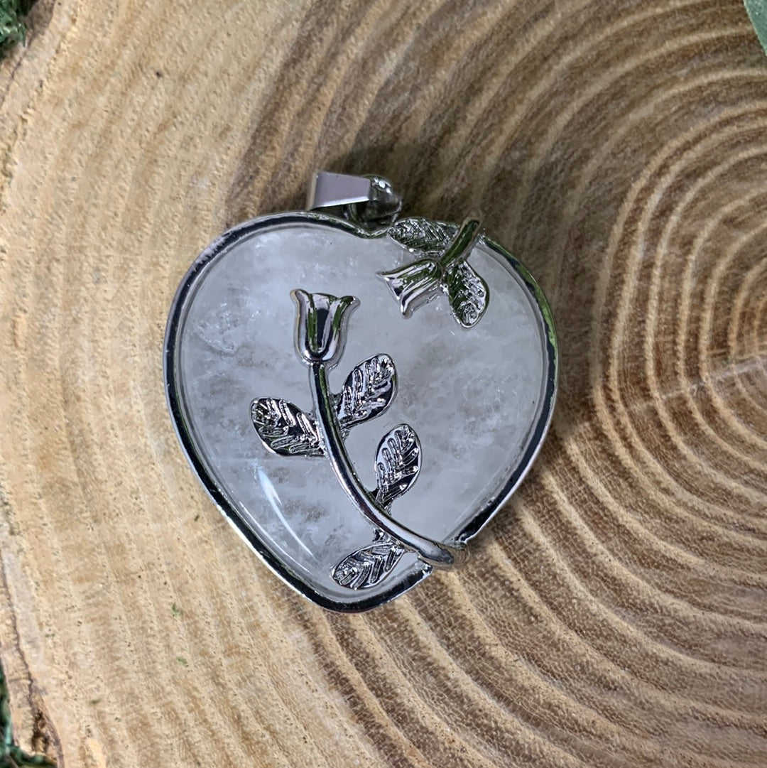 Heart with Flowers Pendant