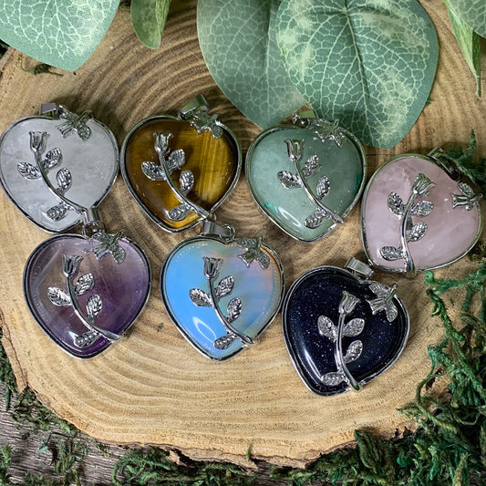 Heart with Flowers Pendant