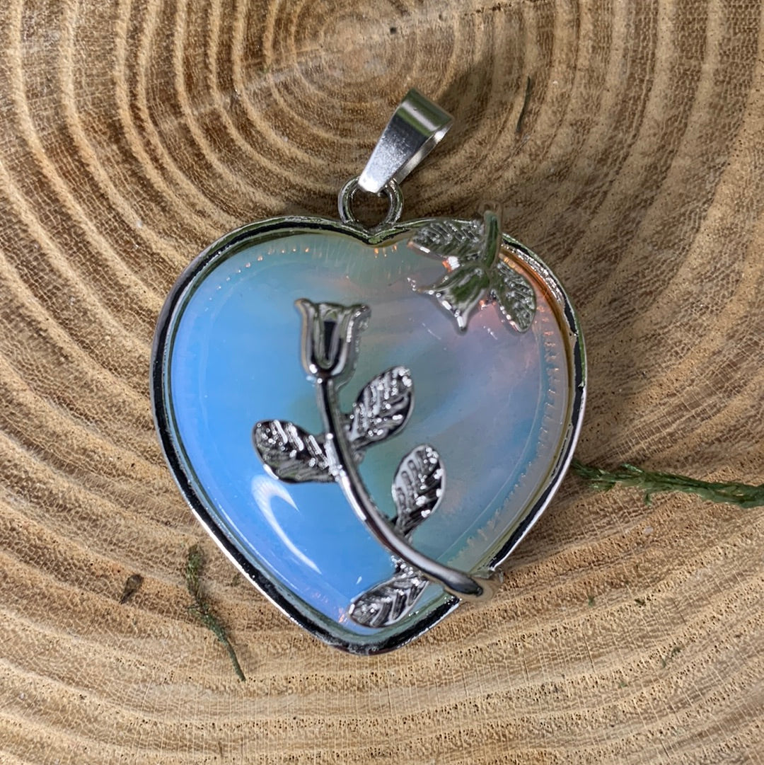 Heart with Flowers Pendant