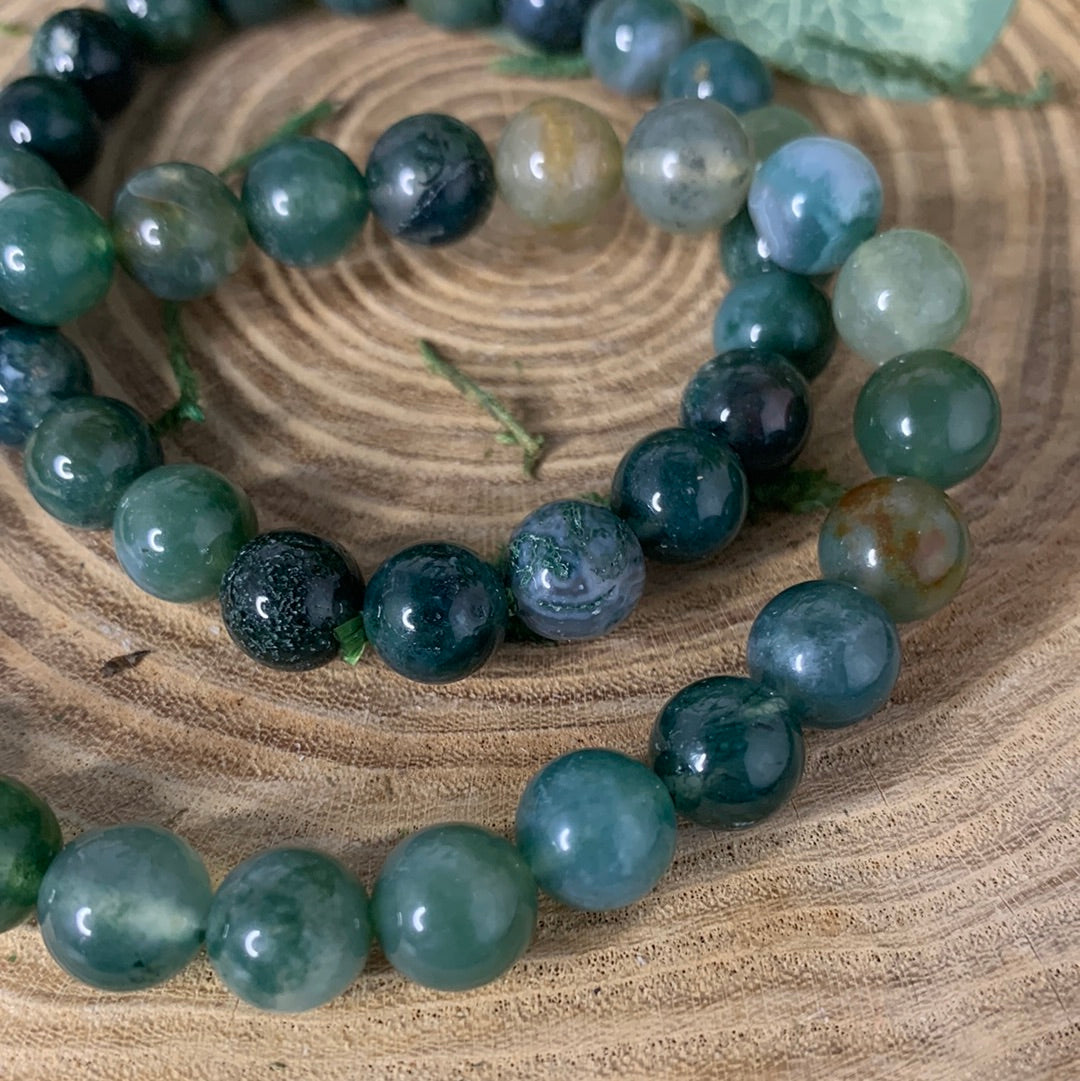 Moss Agate - Bracelet 8 mm