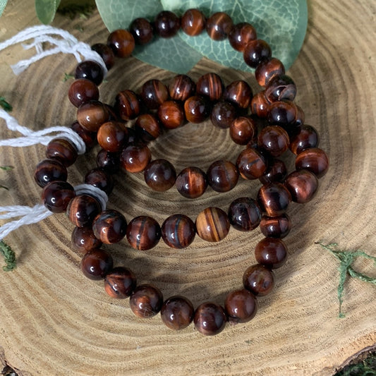 Red Tigers Eye - Bracelet 8 mm