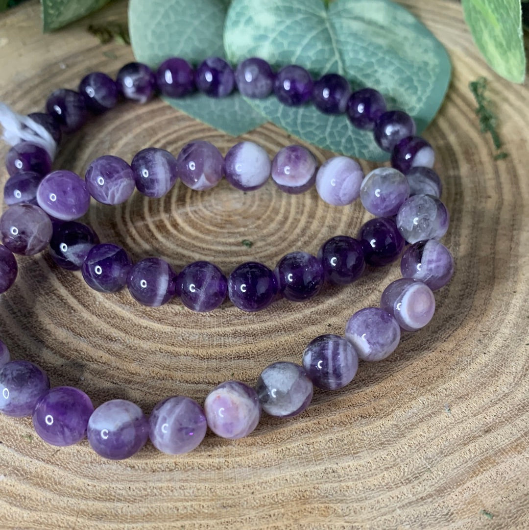 Chevron Amethyst - Bracelet 8 mm