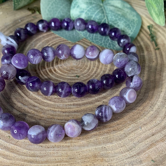 Chevron Amethyst - Bracelet 8 mm