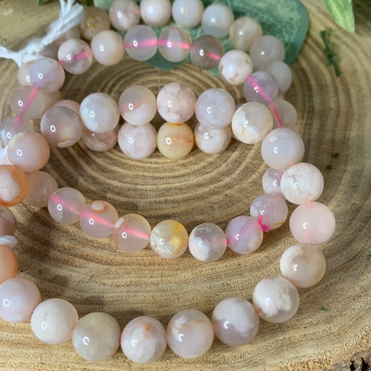Flower Agate - Bracelet 8 mm