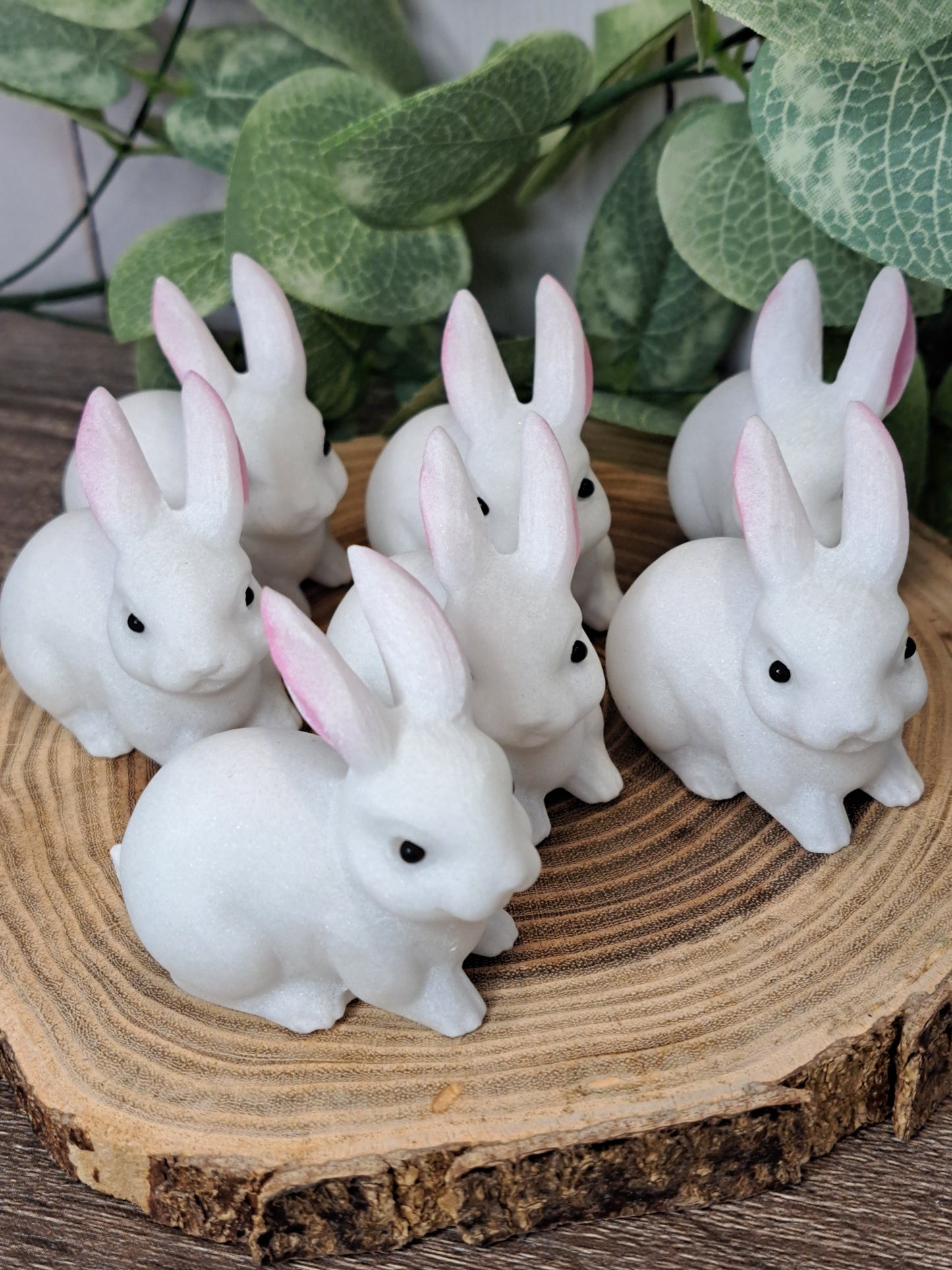 Rabbit Carvings - White Jade