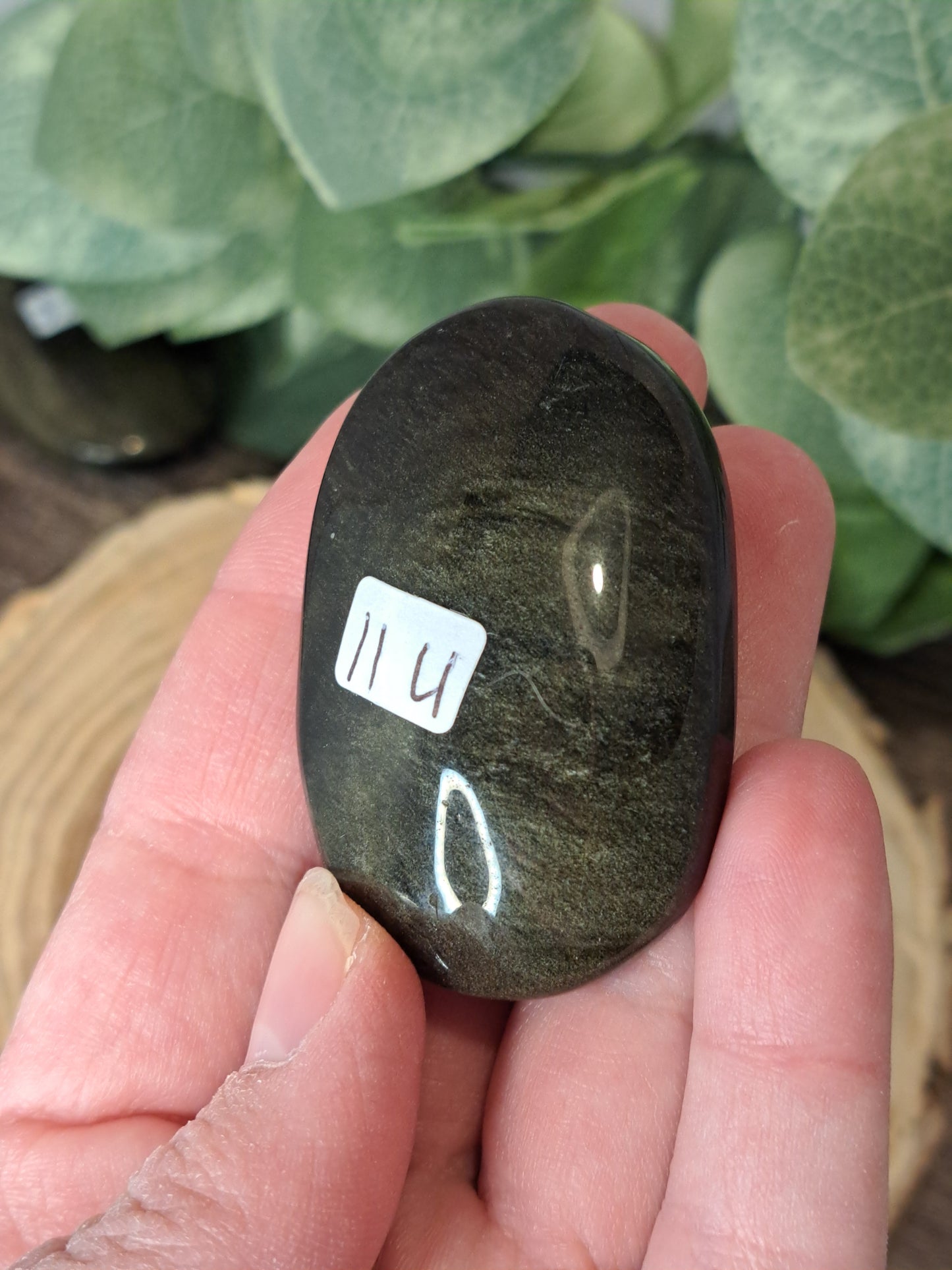 Gold Sheen Obsidian Palm Stones